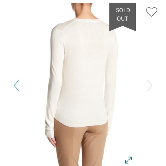 Theory Yulia V Cashmere-Silk V-neck Sweater NWT - Picture 3 of 7